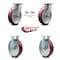 Service Caster 8 Inch Kingpinless Poly on Aluminum Wheel Caster Swivel Locks 2 Rigid SCC, 2PK SCC-KP30S820-PAR-BSL-2-R-2 - alternate 2